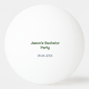 Junggesellenabschied Name Datum einfach minimal Tr Tischtennisball