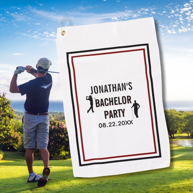 Junggesellenabschied Name Datum Golfhandtuch (Von Creator hochgeladen)