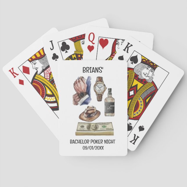 Junggesellenabschied Pokerparty Spielkarten (Rückseite)