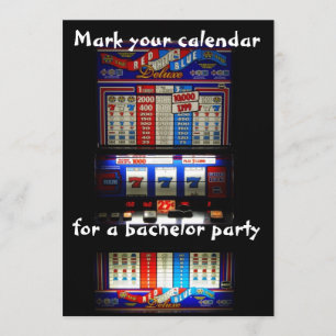 Junggesellenabschied-Slot-Maschine Einladung