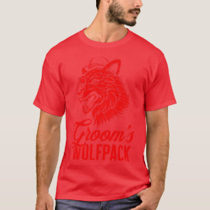 Junggesellenabschied Spaß Bräutigam Wolfpack Trauz T-Shirt
