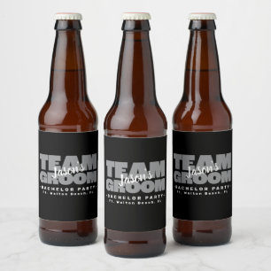 Junggesellenabschied Team Bräutigam Hochzeit Schwa Bierflaschenetikett