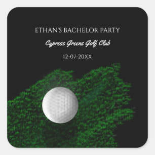 Junggesellenabschied von Golfspielern - Golftrip - Quadratischer Aufkleber
