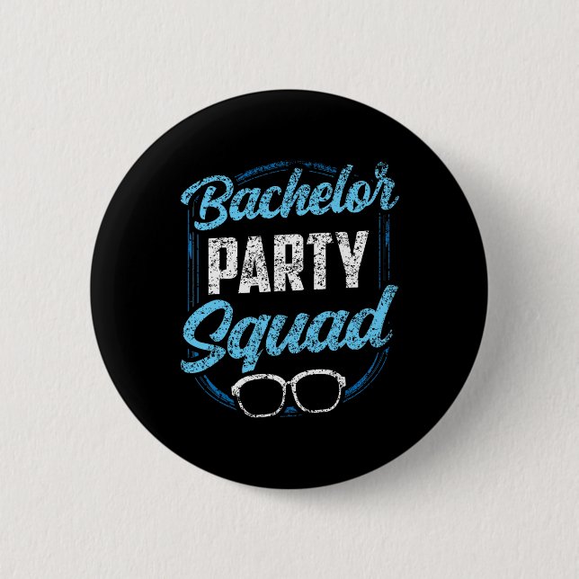 Junggesellenparty Squad Team Braut Bräutigam  Button (Vorderseite)