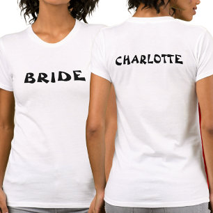 Junggesellinnen-Abschied Braut Weiß Personalisiert T-Shirt