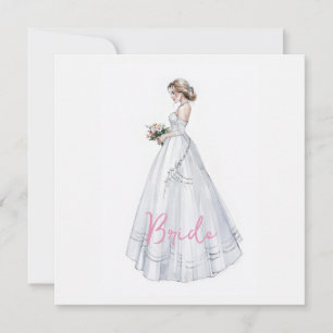 Junggesellinnen-Abschied Brautkleid  Karte