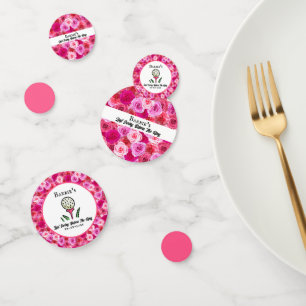 Junggesellinnen-Abschied Brautparty Golf Rosa Blum Konfetti