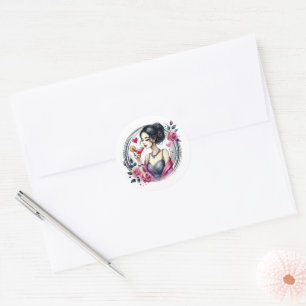 Junggesellinnen-Abschied Brautparty Martini Design Runder Aufkleber