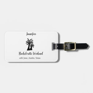 Junggesellinnen-Abschied Coconut Tree Club Name ei Gepäckanhänger