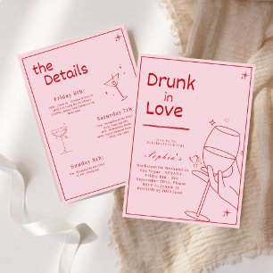 Junggesellinnen-Abschied Einladung 'Verliebt und B