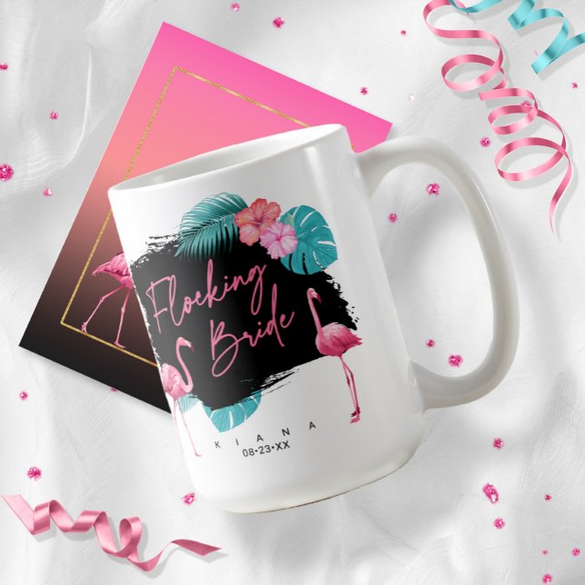 Junggesellinnen-Abschied Flamingo Braut ID930 Kaffeetasse (Von Creator hochgeladen)