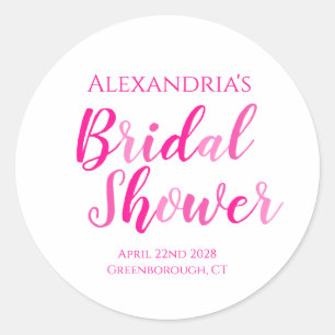 Junggesellinnen-Abschied in knallrosa moderne Part Runder Aufkleber