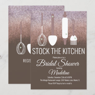Junggesellinnen-Abschied Kitchen Shower Stock Küch Einladung