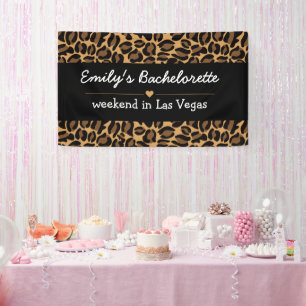 Junggesellinnen-Abschied Leopardendruck Party Banner