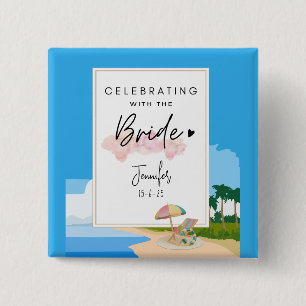 Junggesellinnen-Abschied - maßgeschneiderter Hühne Button