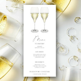 Junggesellinnen-Abschied mit Champagner-Menü Menükarte