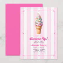 Junggesellinnen-Abschied mit heißrosa Eiscreme