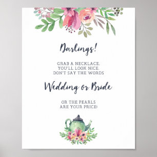 Junggesellinnen-Abschied-Schild 'Don't Say Bride'- Poster
