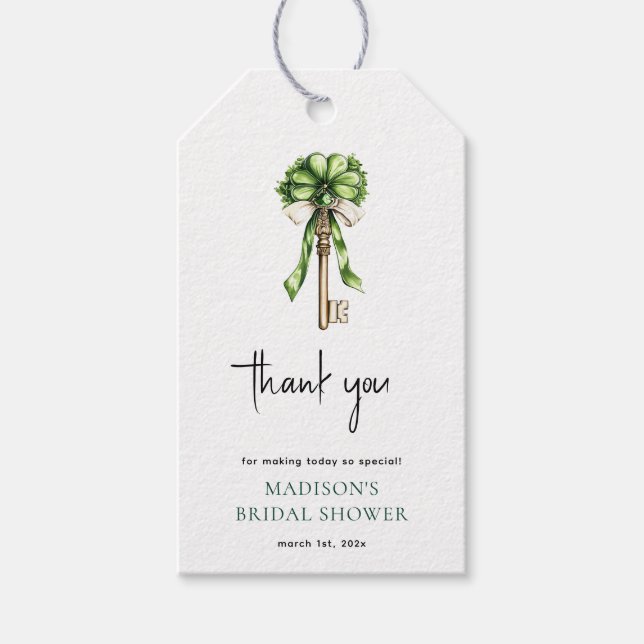 Junggesellinnen-Abschied Wasserfarbe Goldener Schl Geschenkanhänger (Vorderseite)