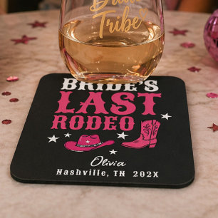 Junggesellinnen-Abschied Western Bachelorette Part Rechteckiger Pappuntersetzer