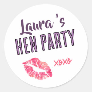 Junggesellinnen-Abschied-Wochenendtasche, Junggese Runder Aufkleber