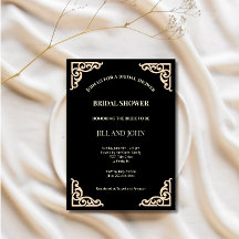Junggesellinnen-Abschieds-Einladung Schwarze Hochz