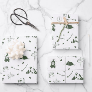 Junggesellinnen-Abschiedscamping-Wochenende  Geschenkpapier Set