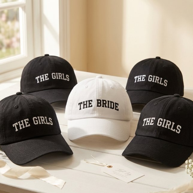 Junggesellinnen-Abschiedsparty | Braut-Squad benut Bestickte Baseballkappe (Bride Tribe Baseball Cap, Bridal Shower Present, Maid of Honor Gift, Trendy Bachelorette Party Gift)