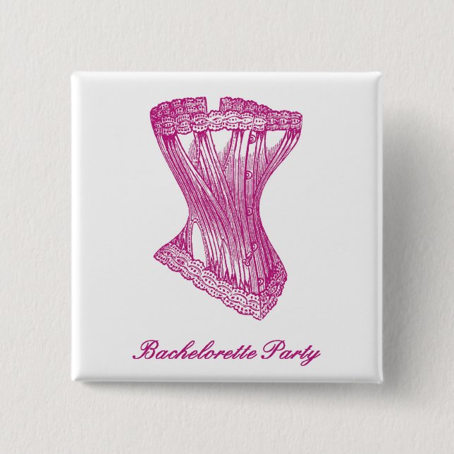 Junggesellinnen-Abschiedsparty-Button Button (Vorderseite)