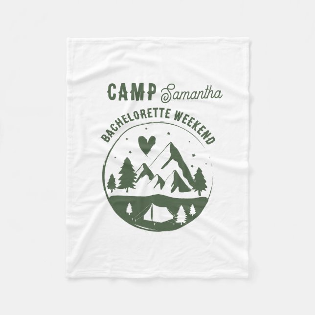 Junggesellinnen-Abschiedsparty Camping Bach Wochen Fleecedecke (Vorderseite)