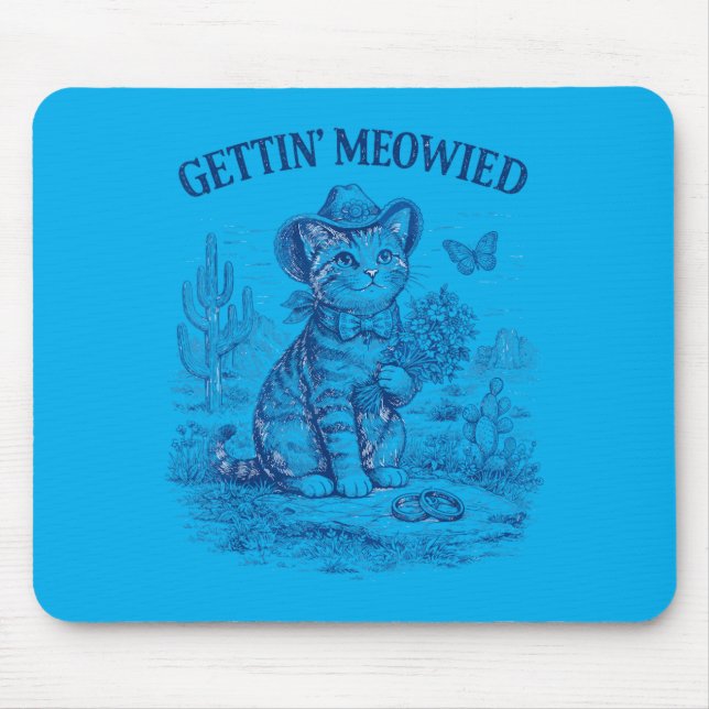 Junggesellinnen-Abschiedsparty Cowboy Cowgirl wird Mousepad (Vorne)