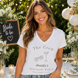 Junggesellinnen-Abschiedsparty-Crew Beach Salbeigr T-Shirt
