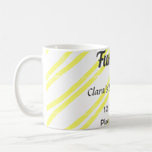 Junggesellinnen-Abschiedsparty gelbe Linien Hinter Kaffeetasse