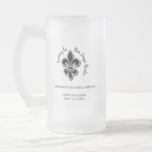 Junggesellinnen-Abschiedsparty-Geschenke in Schwar Mattglas Bierglas