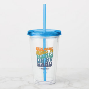 Junggesellinnen-Abschiedsparty Groovy Retro Beach Acryltrinkbecher