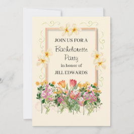 Junggesellinnen-Abschiedsparty Hochzeit Wildblumen Einladung