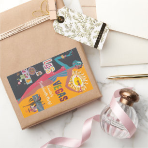 Junggesellinnen-Abschiedsparty im Stil von Las Veg Rechteckiger Aufkleber