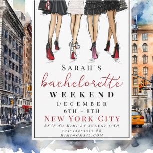 Junggesellinnen-Abschiedsparty in NYC Mode Einladung