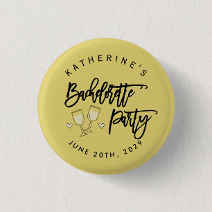 Junggesellinnen-Abschiedsparty Insel Citrus Gelbe  Button