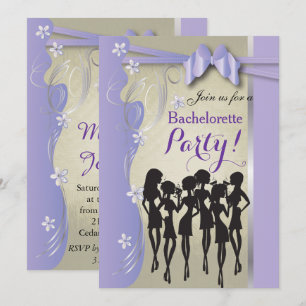 Junggesellinnen-Abschiedsparty - Lavendel-Lila und Einladung