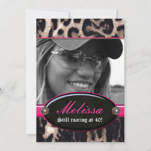 Junggesellinnen-Abschiedsparty Leopard Blume Juwel Einladung