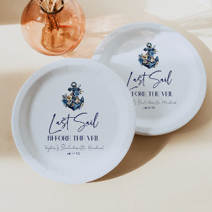 Junggesellinnen-Abschiedsparty Letzte Segelpartie  Pappteller