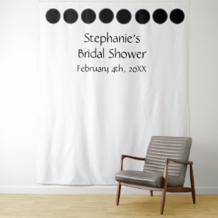 Junggesellinnen-Abschiedsparty-Monogramm-Name-Schw Wandteppich