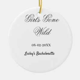 Junggesellinnen-Abschiedsparty Name Datum Braut Keramik Ornament