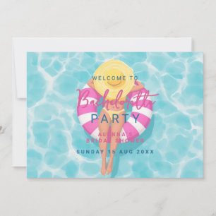 Junggesellinnen-Abschiedsparty Poolparty Braut Einladung