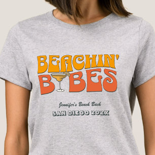 Junggesellinnen-Abschiedsparty Retro Strand-Schönh T-Shirt