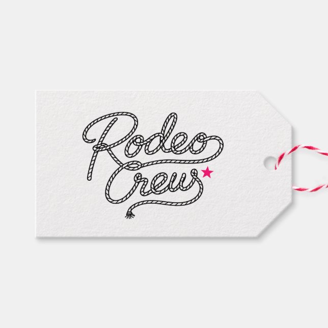 Junggesellinnen-Abschiedsparty Rodeo Crew Geschenkanhänger (Vorderseite (Horizontal))