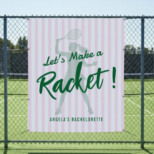 Junggesellinnen-Abschiedsparty Tennis - Gestreift Wandteppich