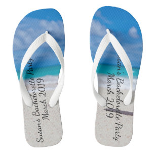 Junggesellinnen-Abschiedsparty Tropische Strandkre Flip Flops