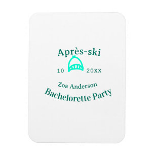 Junggesellinnen-Abschiedsparty Türkis-Hut Name Dat Magnet